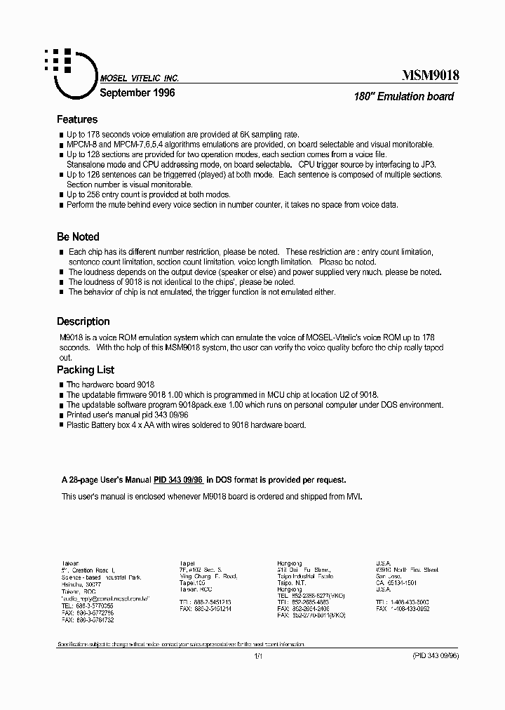MSM9018_160785.PDF Datasheet