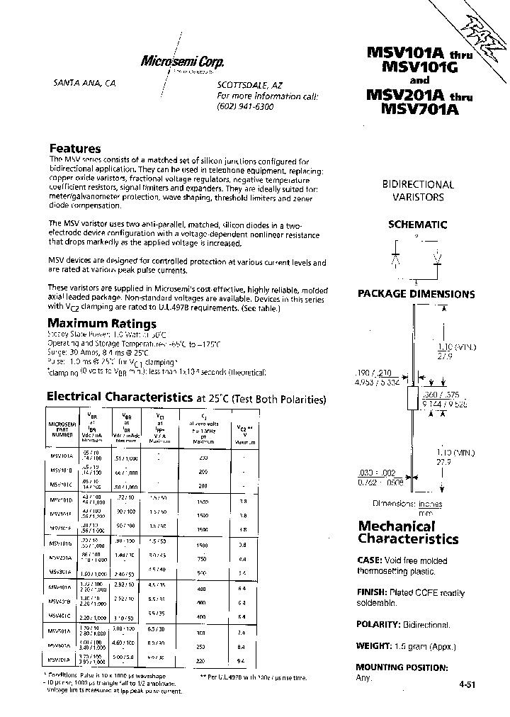 MSV701A_55798.PDF Datasheet