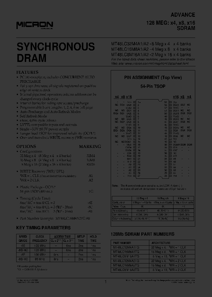 MT48LC16M8A1TG_9379.PDF Datasheet