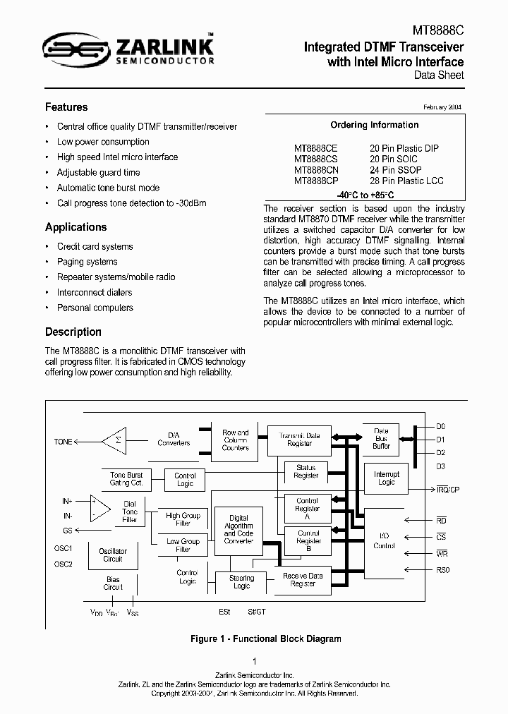 MT8888CN_9503.PDF Datasheet
