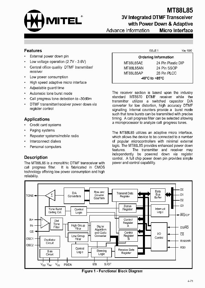 MT88L85_106416.PDF Datasheet