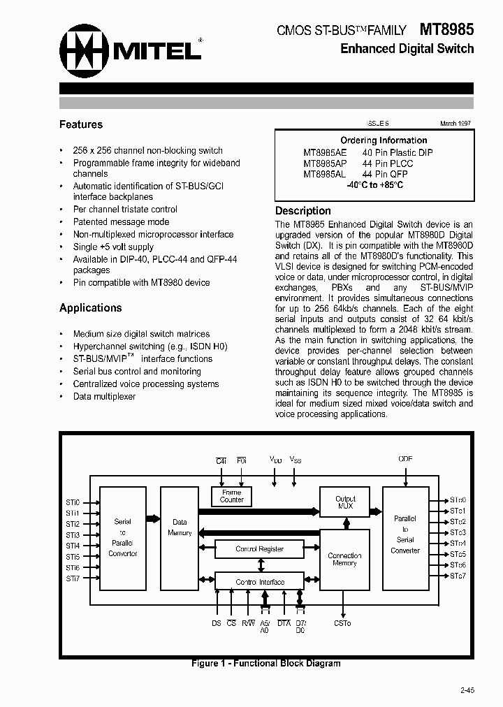 MT8985_9613.PDF Datasheet