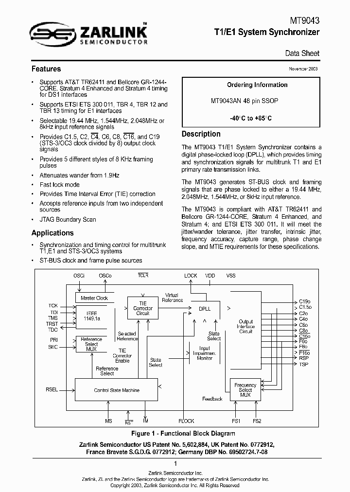 MT9043AN48PINSSOP_39429.PDF Datasheet
