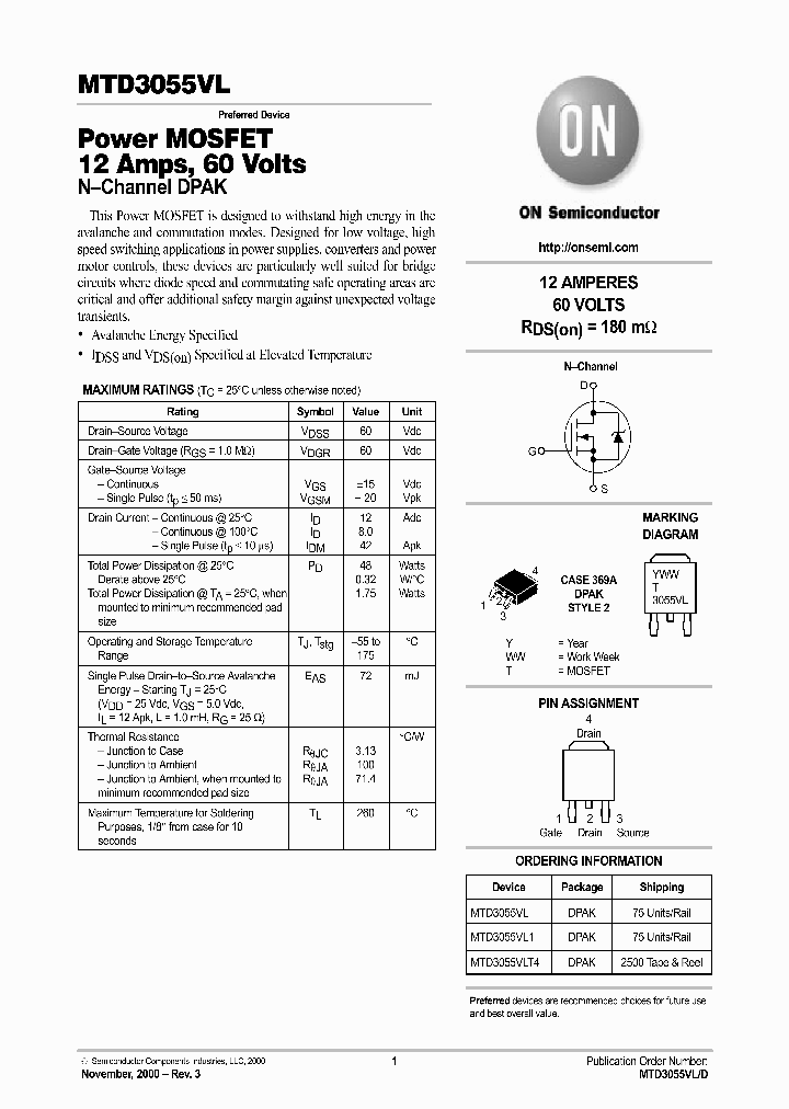 MTD3055VL1_70711.PDF Datasheet