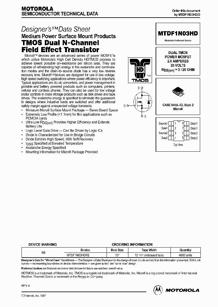 MTDF1N03HD_69532.PDF Datasheet