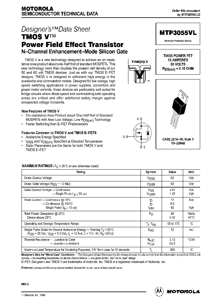 MTP3055VL_64880.PDF Datasheet