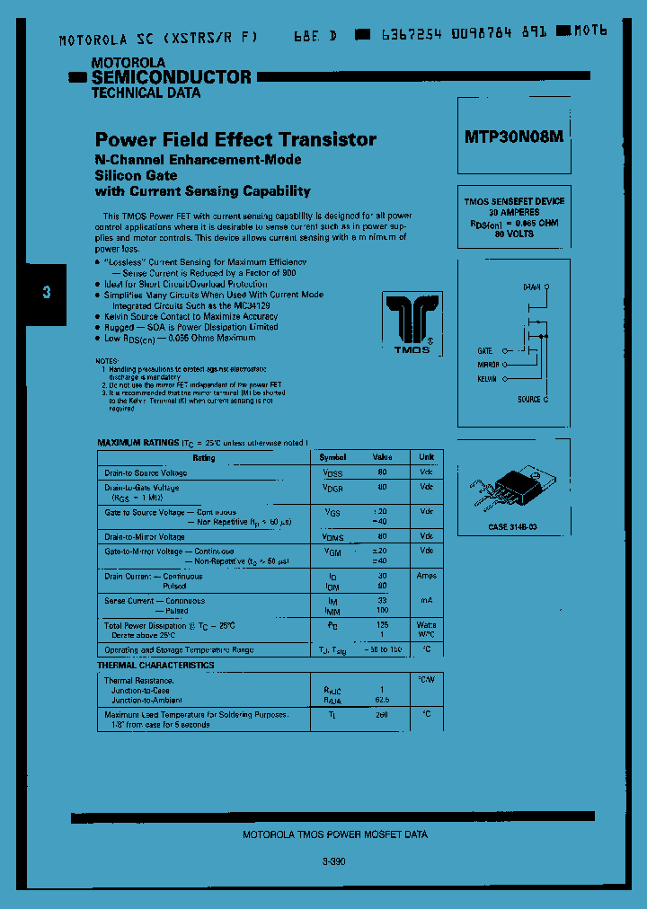 MTP30N08M_64882.PDF Datasheet