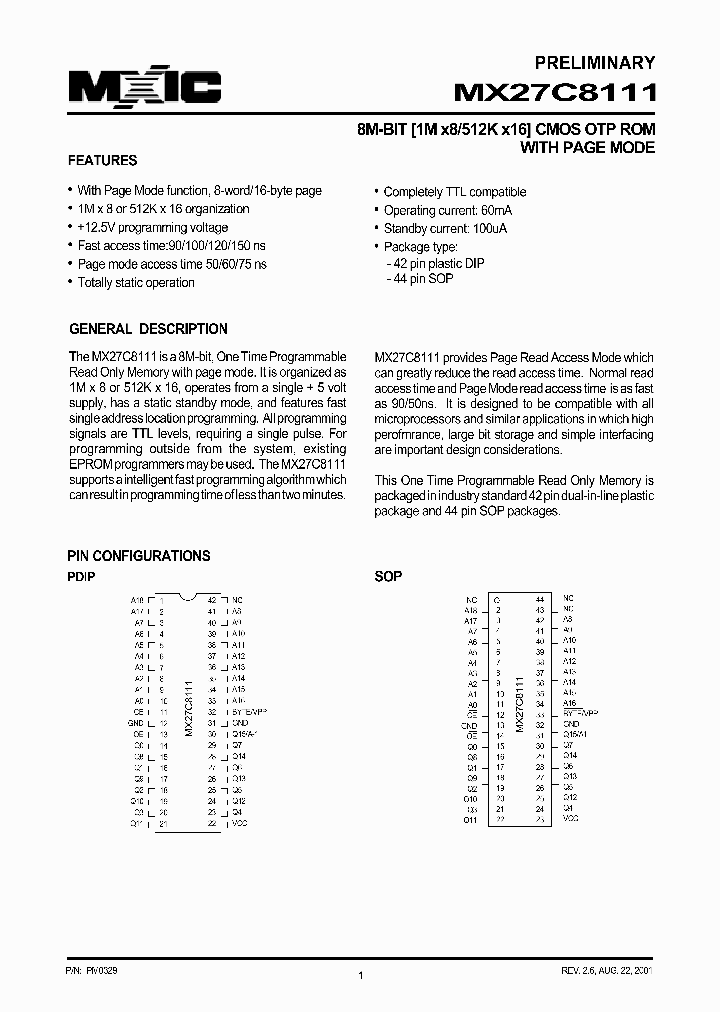 MX27C8111_170828.PDF Datasheet