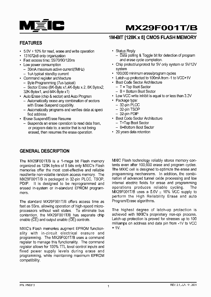 MX29F001T_11309.PDF Datasheet