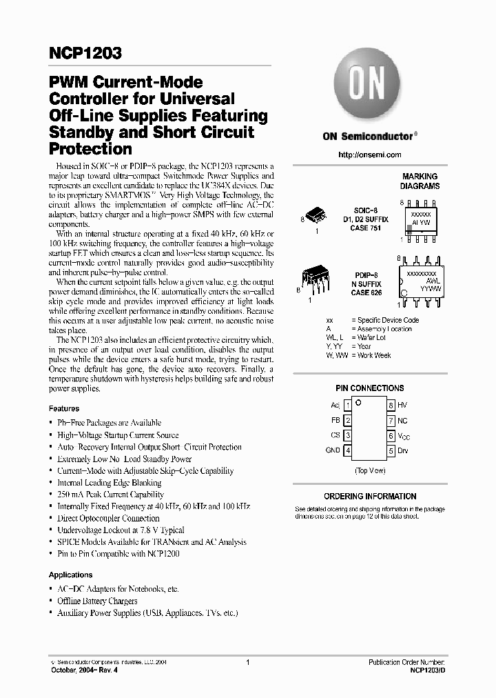 NCP1203D60R2_10460.PDF Datasheet