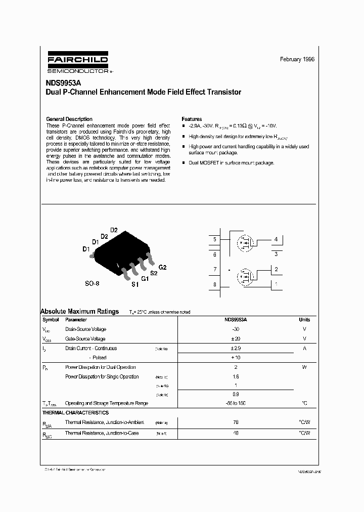NDS9953A_137812.PDF Datasheet