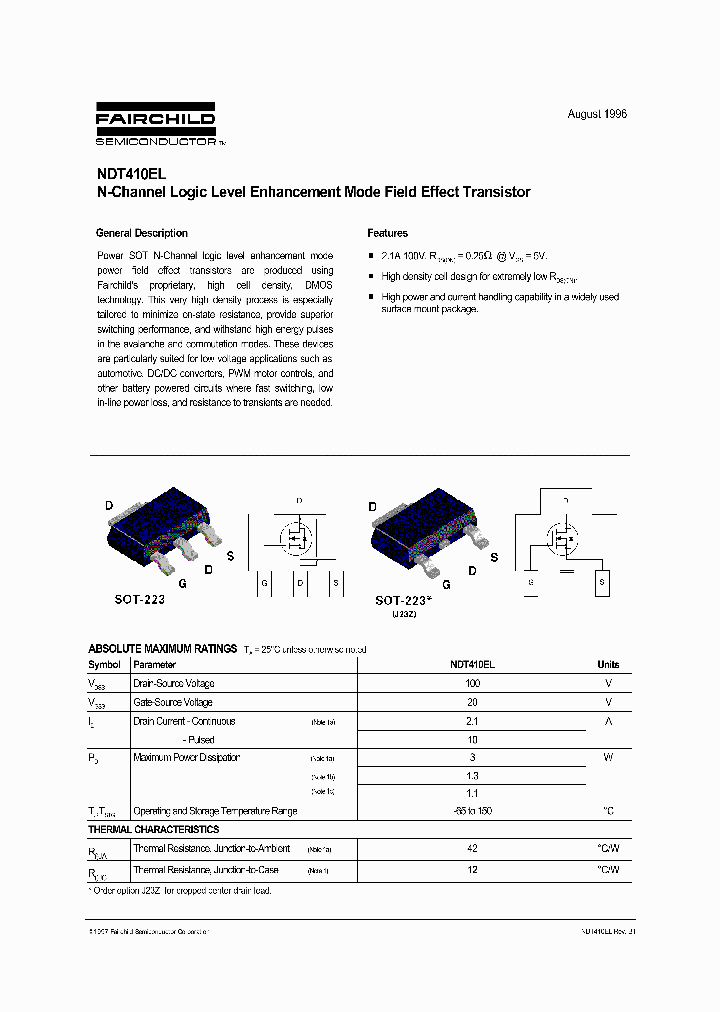 NDT410EL_121155.PDF Datasheet