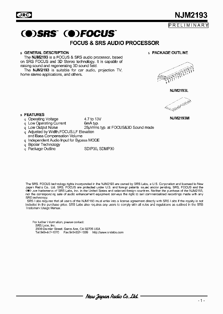 NJM2193_172887.PDF Datasheet