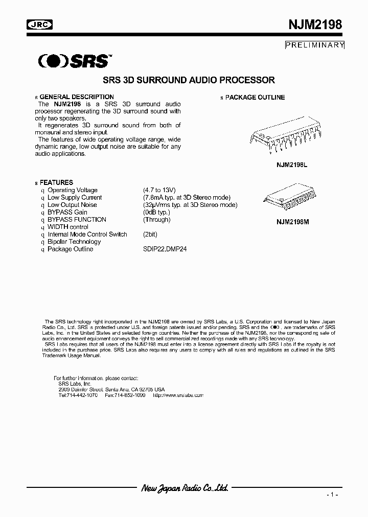 NJM2198_172890.PDF Datasheet