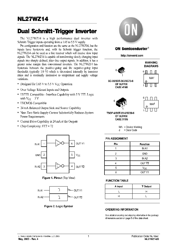 NL27WZ14DFT2_32303.PDF Datasheet
