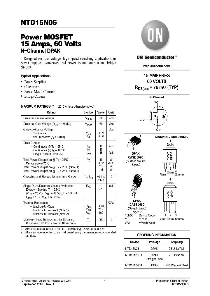 NTD15N06_177200.PDF Datasheet