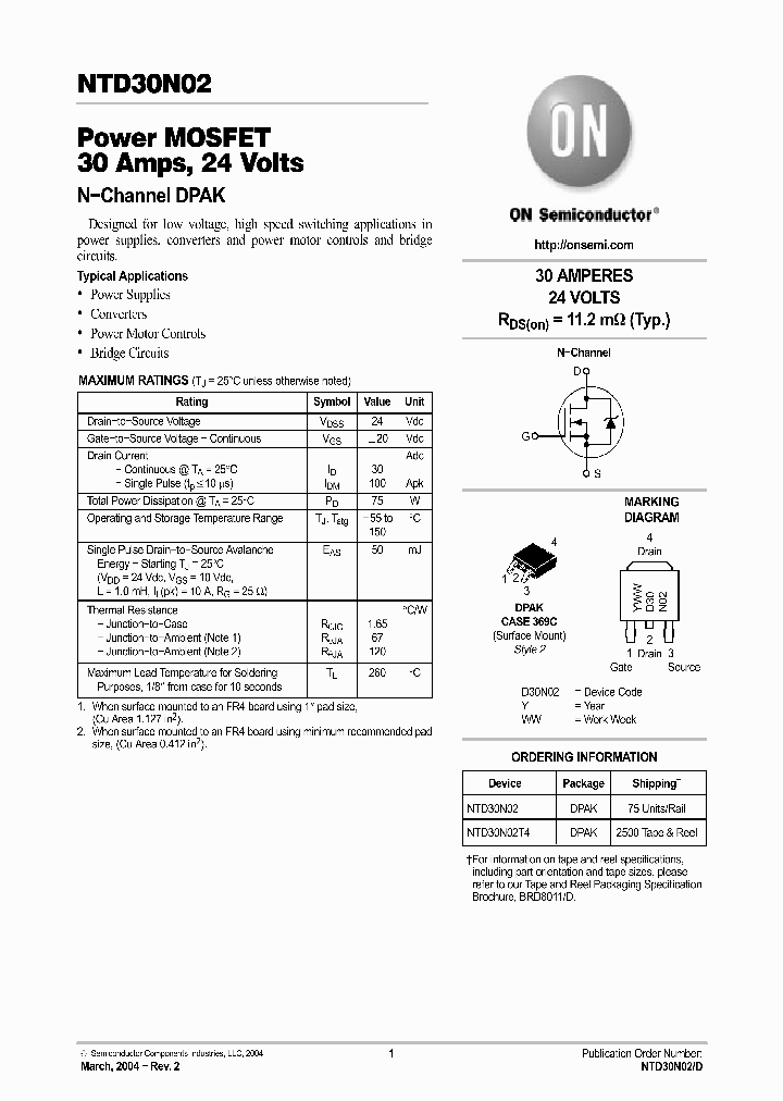 NTD30N02_70719.PDF Datasheet