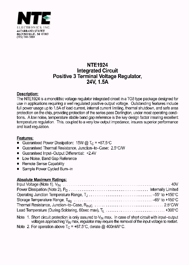 NTE1924_69774.PDF Datasheet