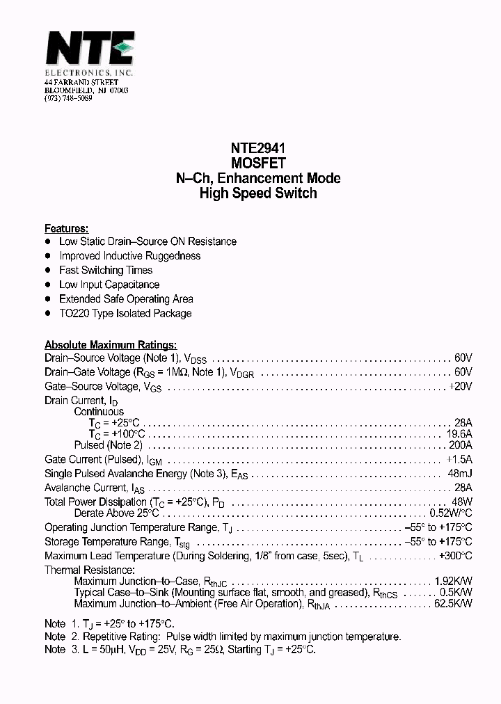 NTE2941_69864.PDF Datasheet