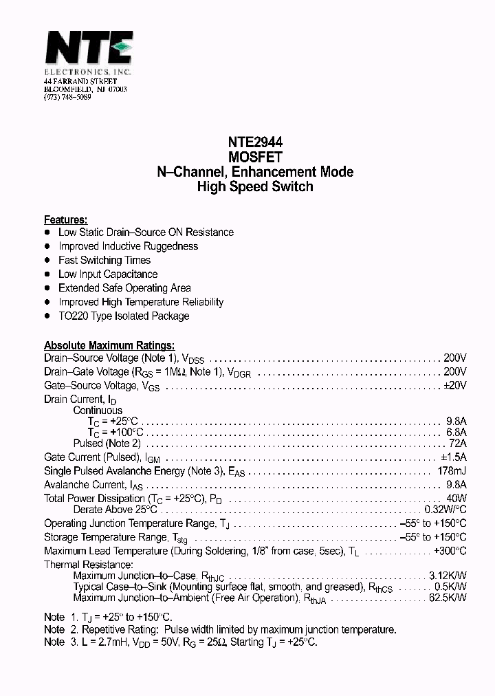 NTE2944_69867.PDF Datasheet