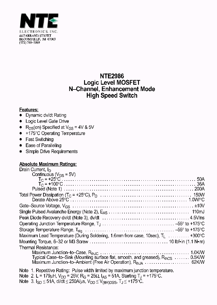 NTE2986_69898.PDF Datasheet