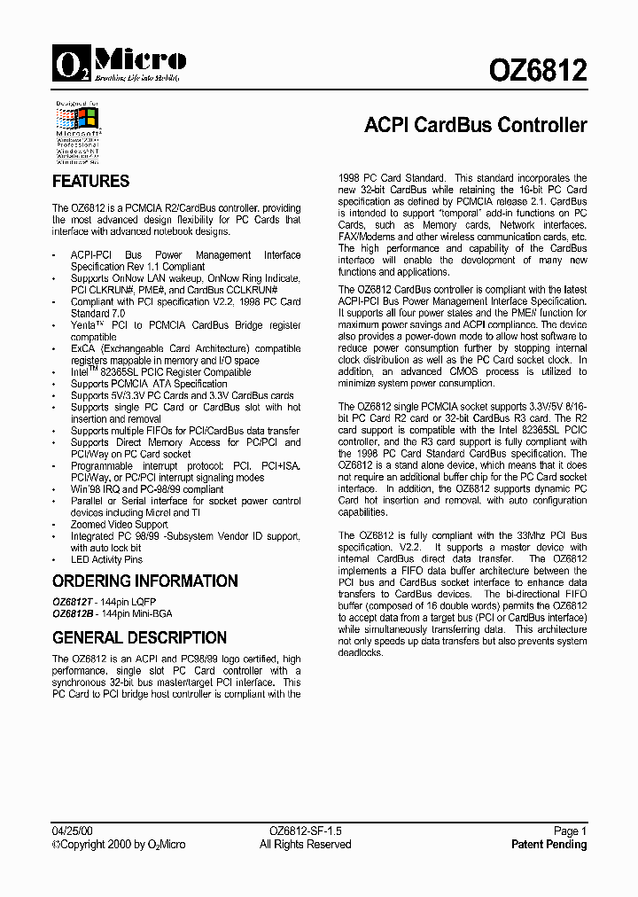 OZ6812_160297.PDF Datasheet