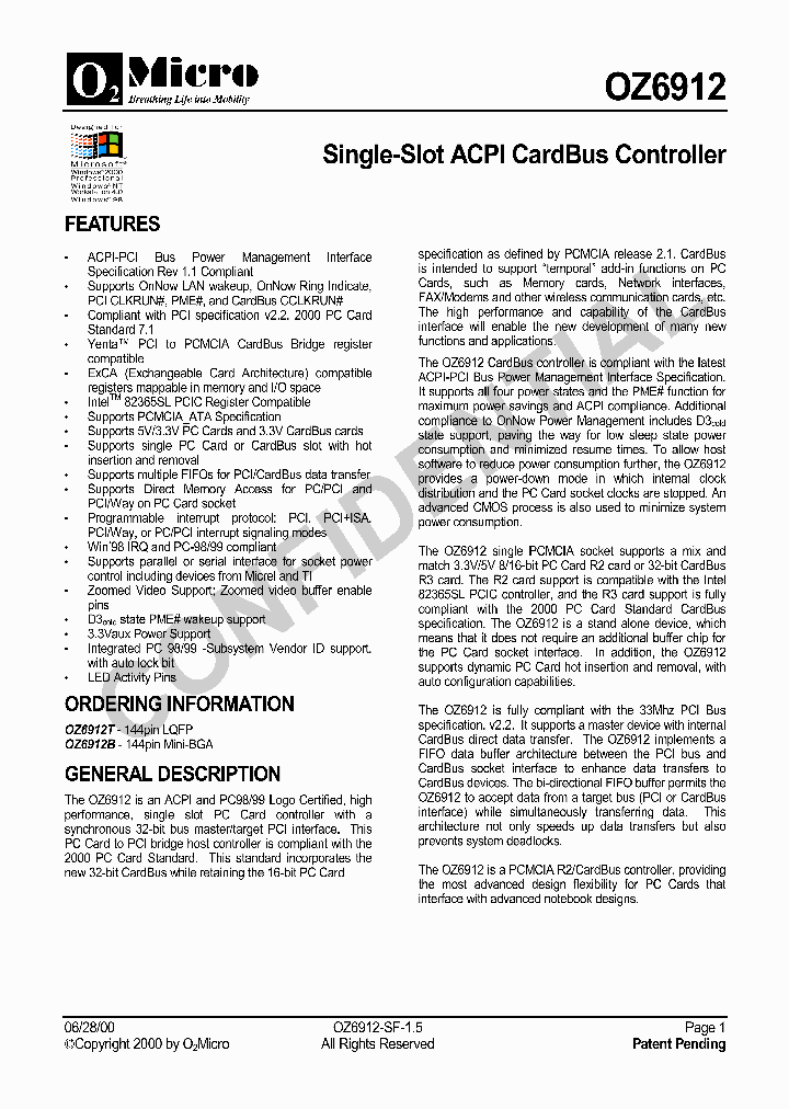 OZ6912_108744.PDF Datasheet