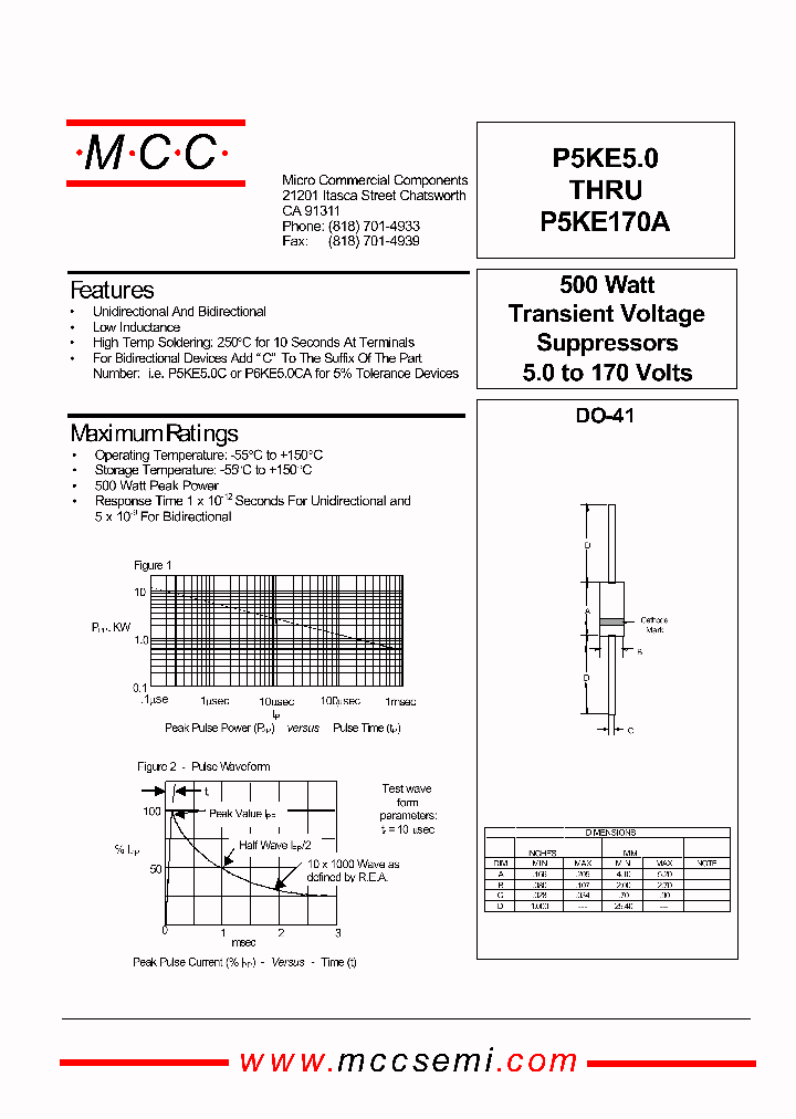 P5KE60_158762.PDF Datasheet