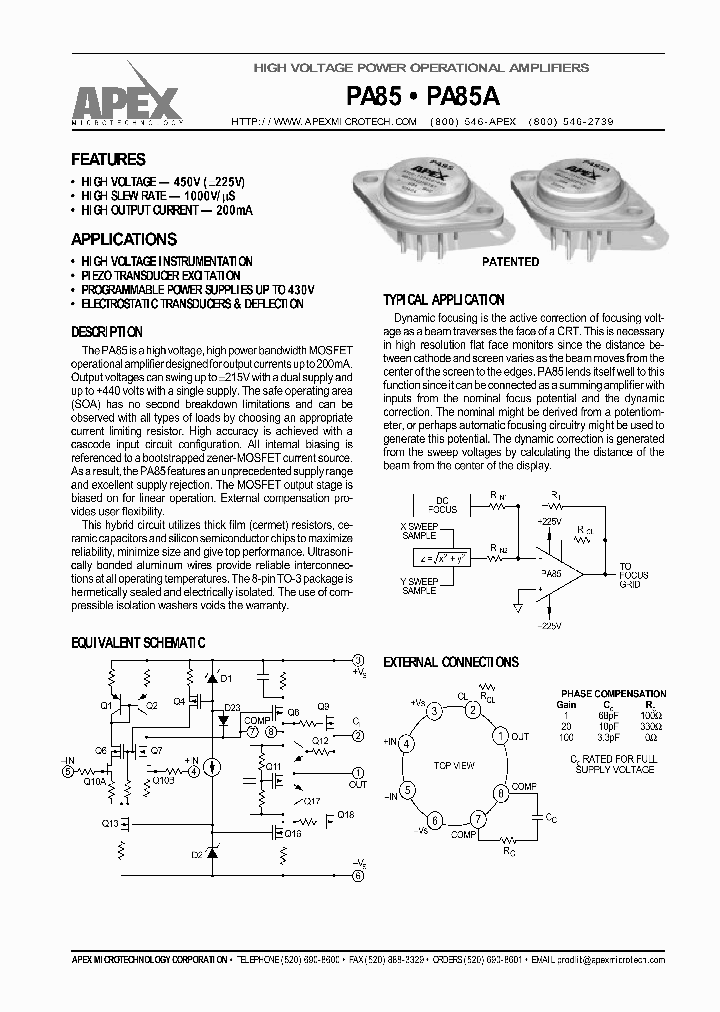 PA85_167172.PDF Datasheet