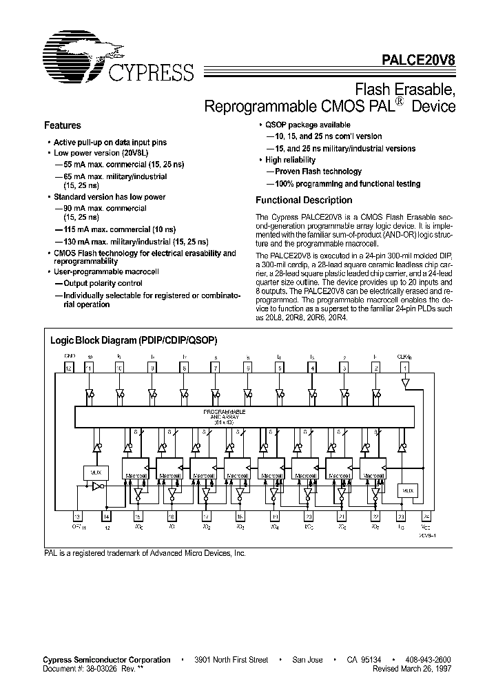 PALCE20V8-10DMB_14224.PDF Datasheet