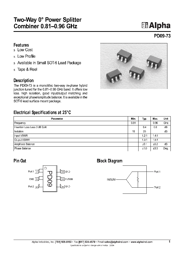 PD09-73_121560.PDF Datasheet
