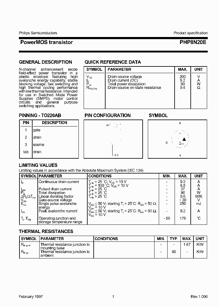 PHP8N20E_164013.PDF Datasheet