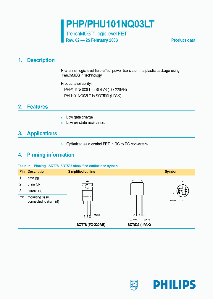 PHU101NQ03LT_62110.PDF Datasheet