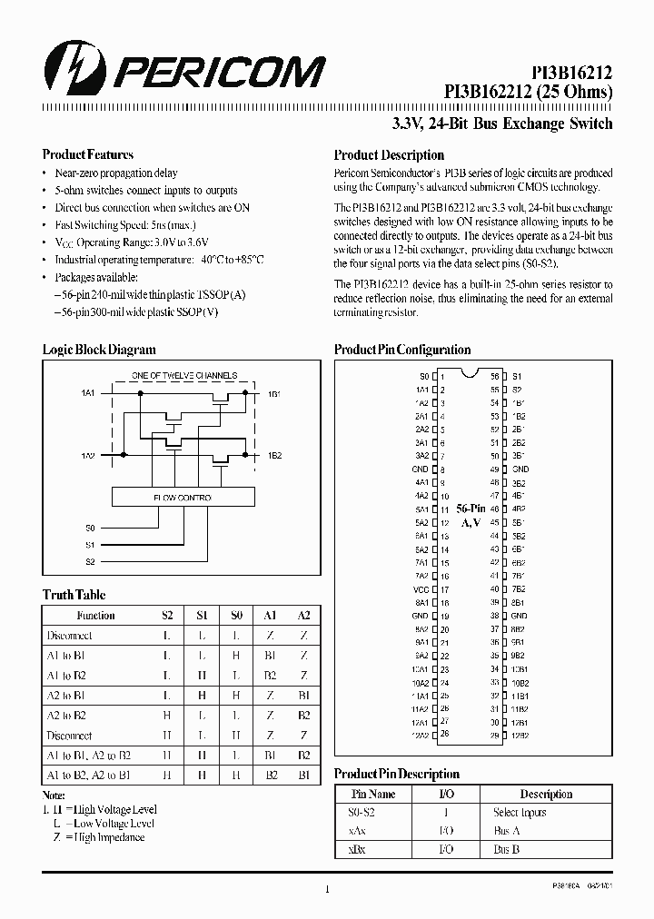 PI3B16212_45910.PDF Datasheet