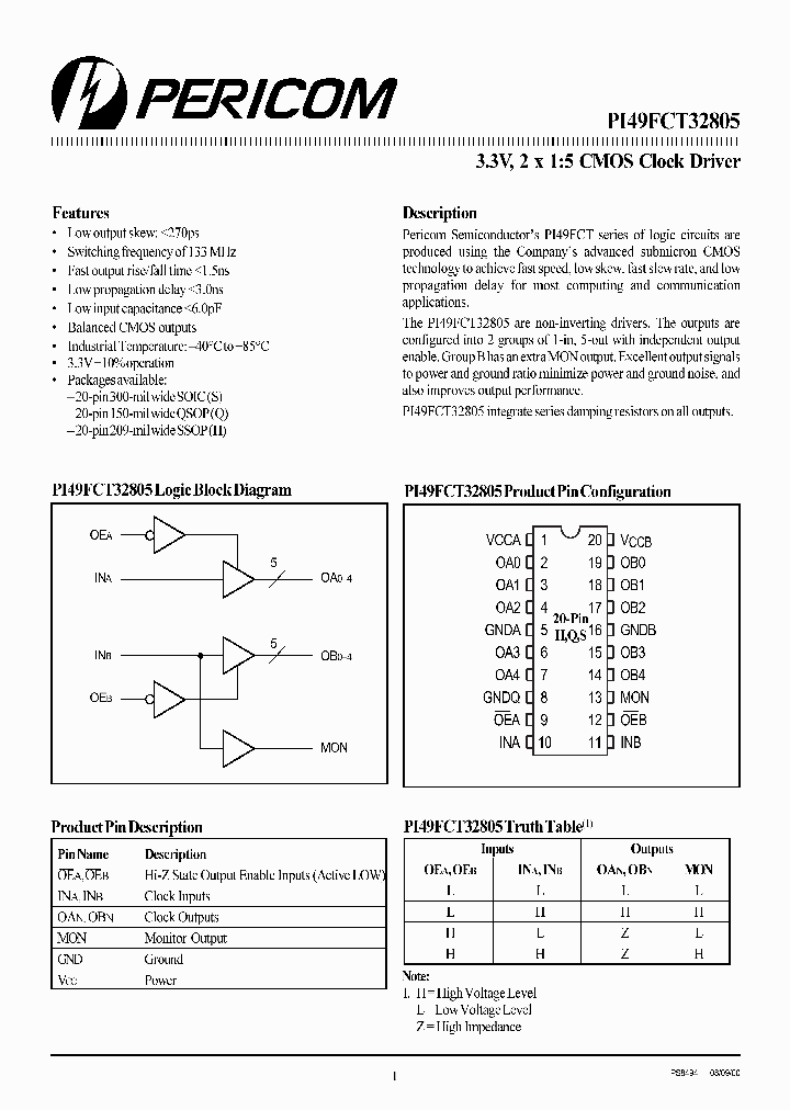 PI49FCT32805_34332.PDF Datasheet