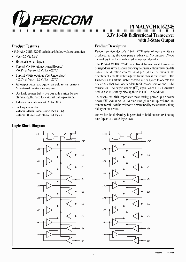 PI74ALVCHR162245_133751.PDF Datasheet