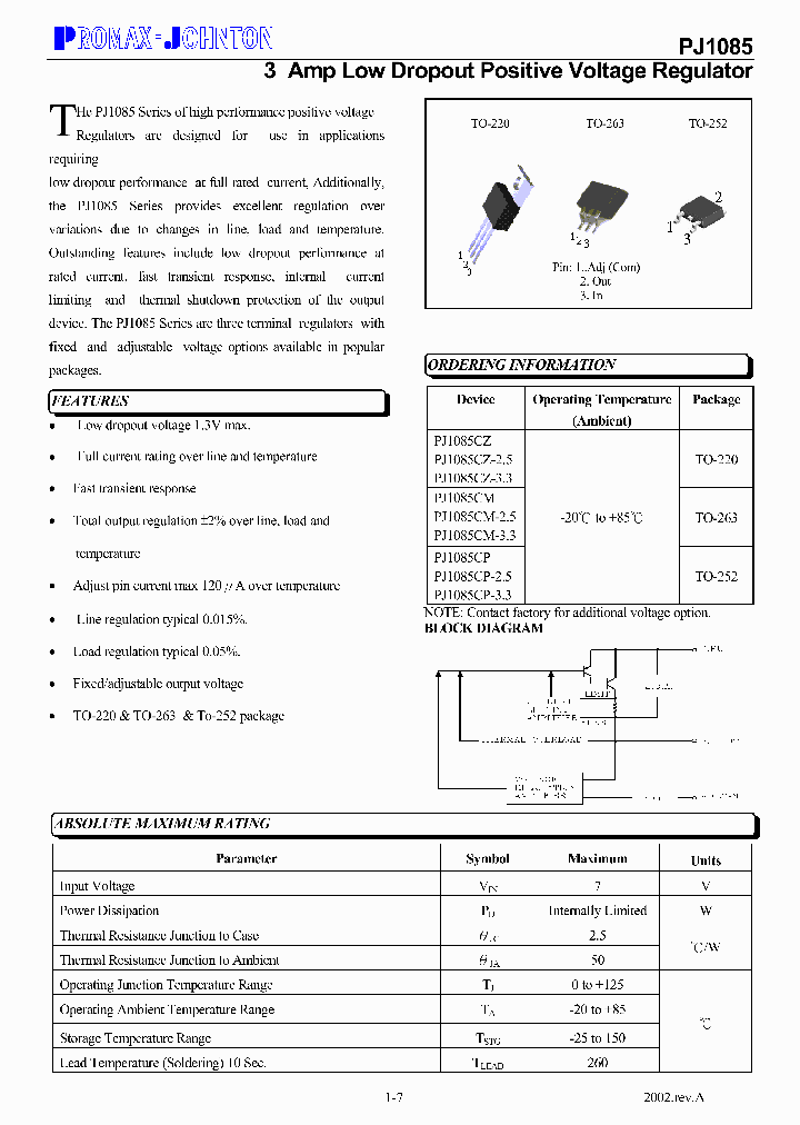 PJ1085_149476.PDF Datasheet