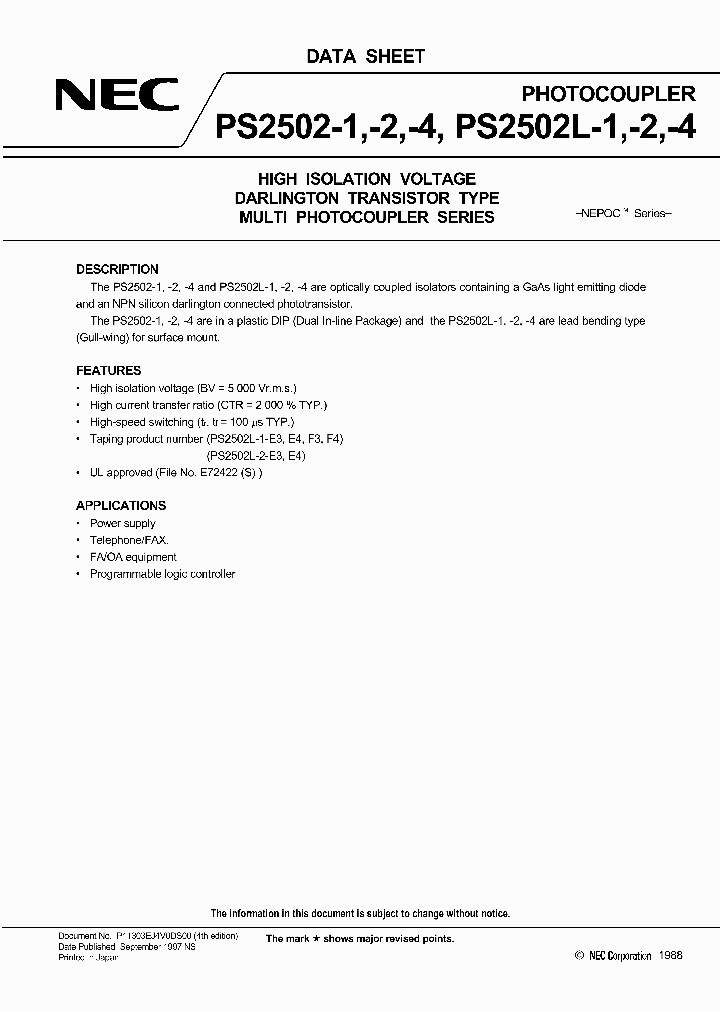 PS2502_96925.PDF Datasheet