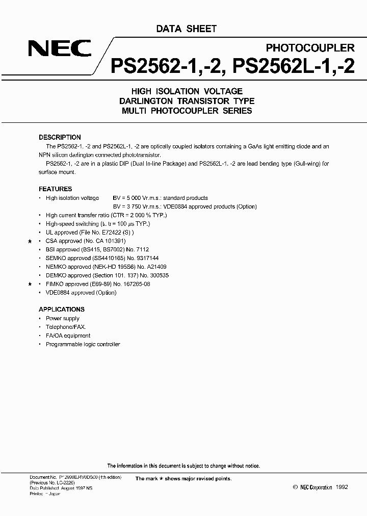PS2562-1_142200.PDF Datasheet