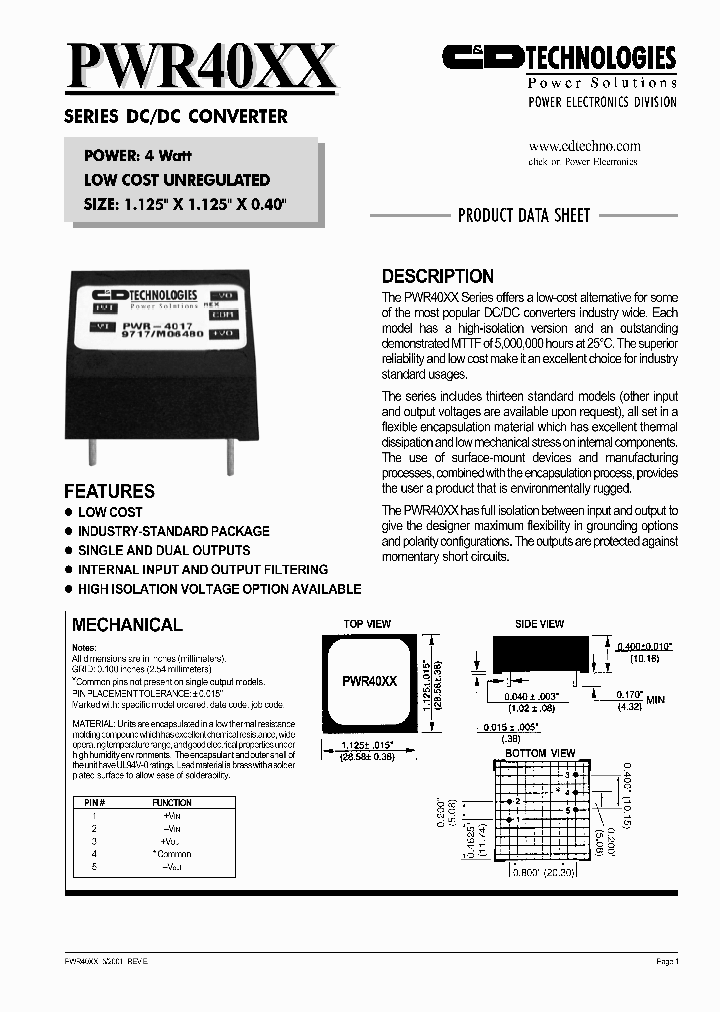 PWR4004_160004.PDF Datasheet