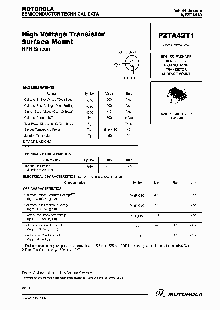 PZTA42T1_153090.PDF Datasheet