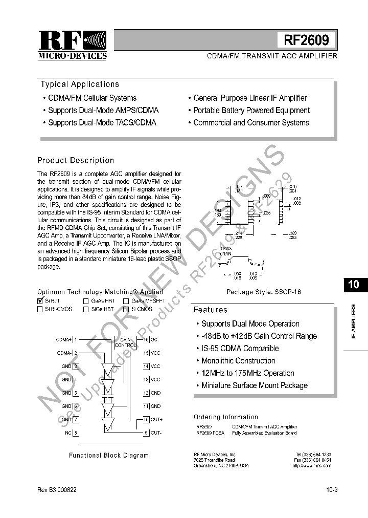 RF2609_88099.PDF Datasheet