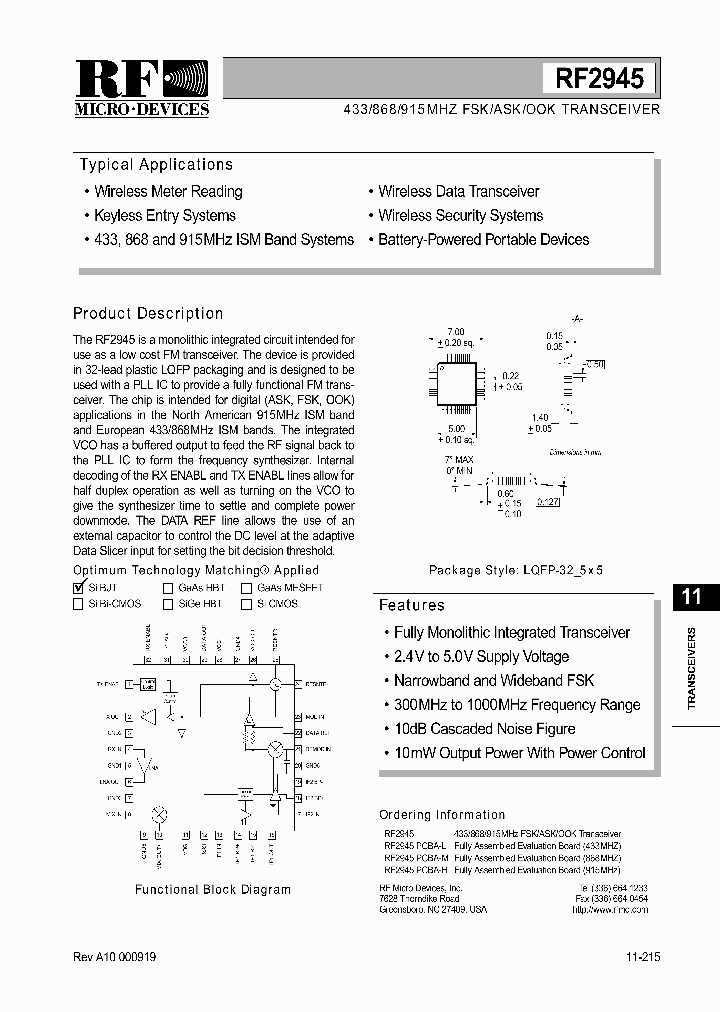 RF2945_15945.PDF Datasheet