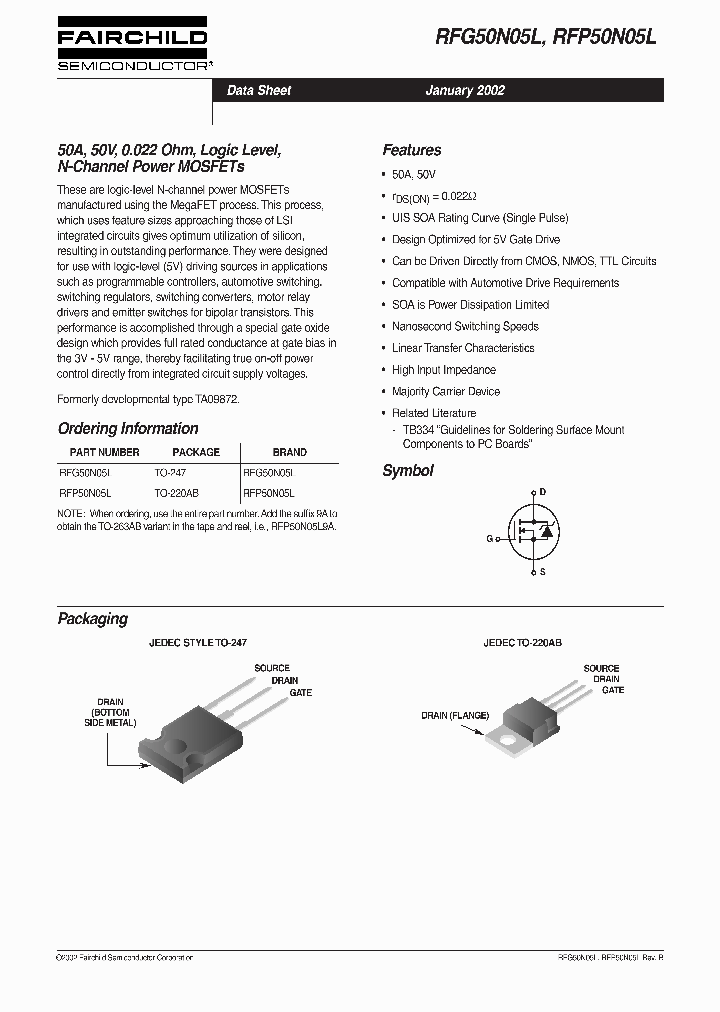 RFP50N05L_154006.PDF Datasheet