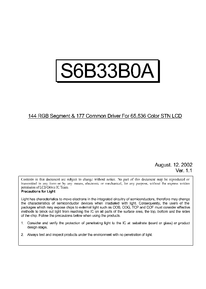 S6B33B0A_78751.PDF Datasheet