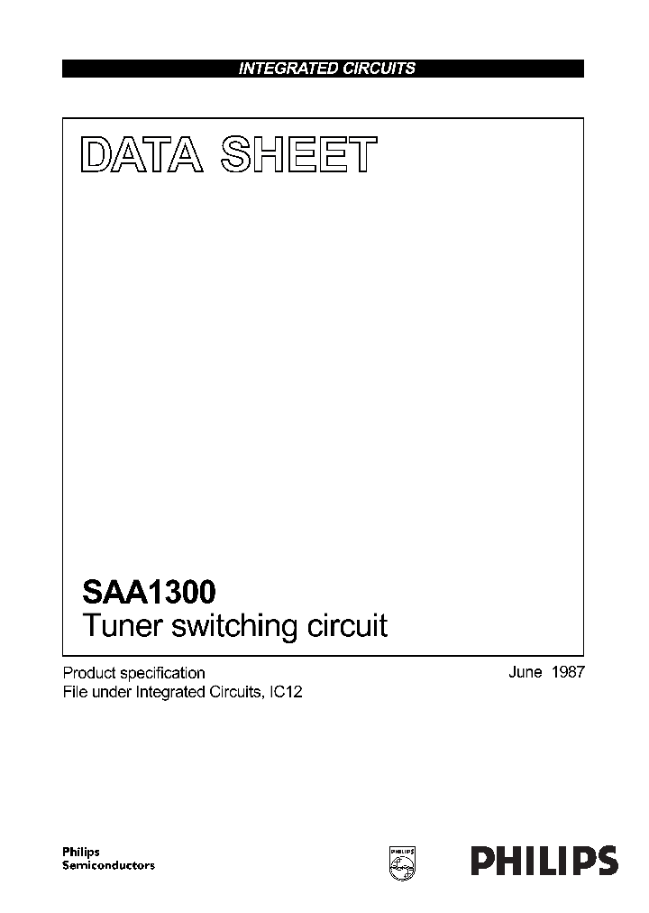 SAA1300_128587.PDF Datasheet