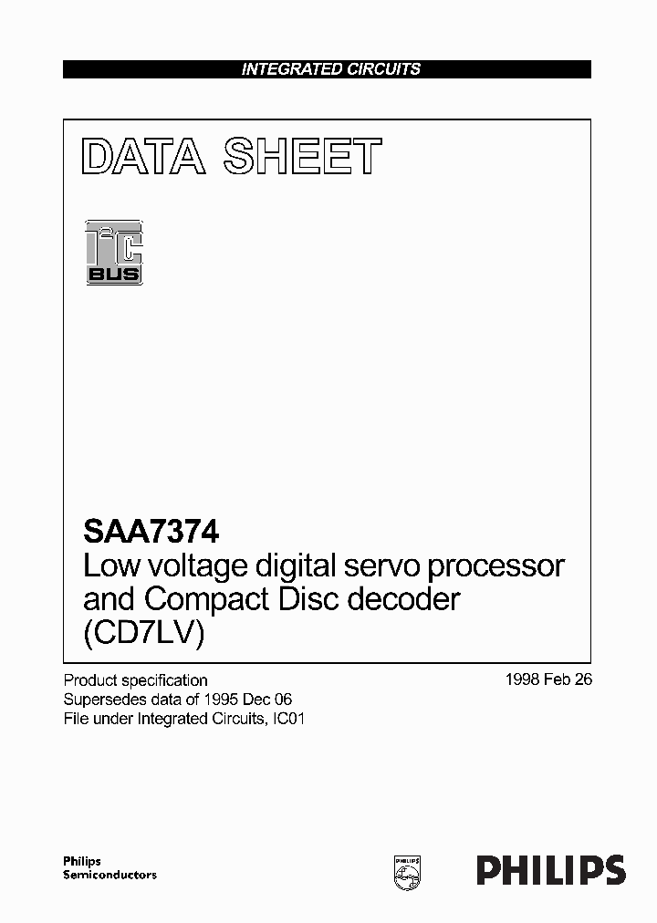 SAA7374_94358.PDF Datasheet