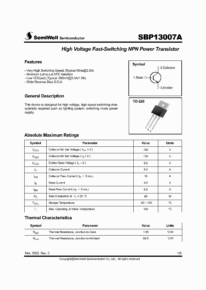 SBP13007A_163508.PDF Datasheet