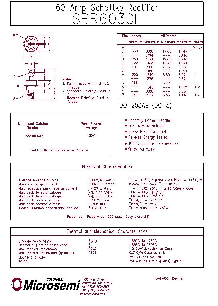 SBR6030L_161708.PDF Datasheet