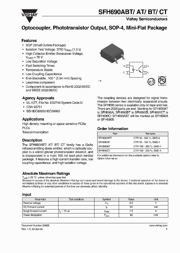 SFH690ABT_117759.PDF Datasheet